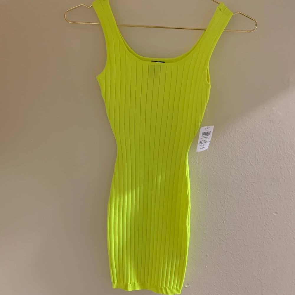 Neon Yellow Bodycon Dress